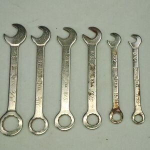Oxwall Combination Small Wrench Set of 6 From 13/64 to 3/8"